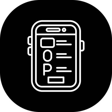 akıllı telefon simgesi vektör illüstrasyonu