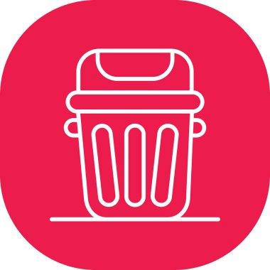 Çöp kutusu simgesi. vektör illüstrasyonu