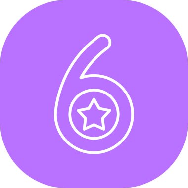 5 numaralı simge tasarımı vektör çizimi