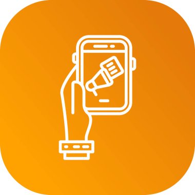 Akıllı telefon. Web simgesi basit illüstrasyon