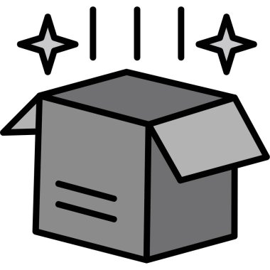 kutu paket simgesi ana hat biçiminde