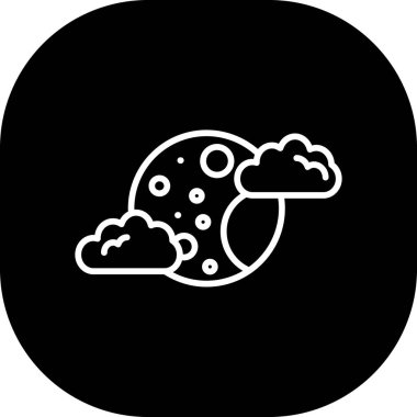 vektör ay simgesi illüstrasyonu