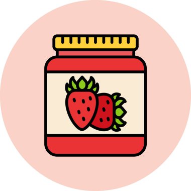 Reçel. Web simgesi basit illüstrasyon