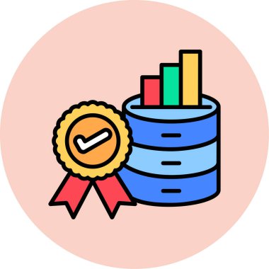 Sertifika ödülü ikonu. taslak diploma sertifika vektör rengi düz izole