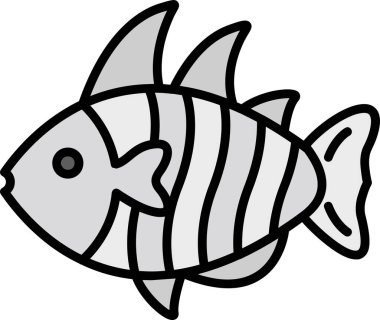 balık karikatür vektörü çizimi