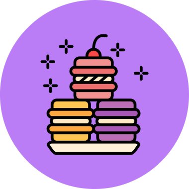 Yemek. Web simgesi basit illüstrasyon