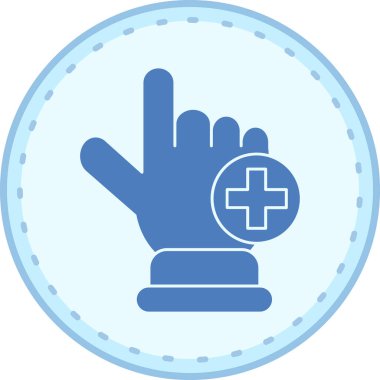 Haç tutan bir elin vektör simgesi