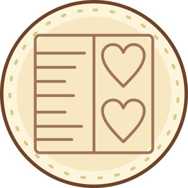 Bir kalp simgesinin vektör illüstrasyonu