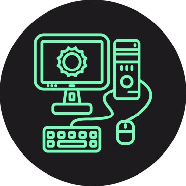 bilgisayar donanım simgesi, vektör illüstrasyonu