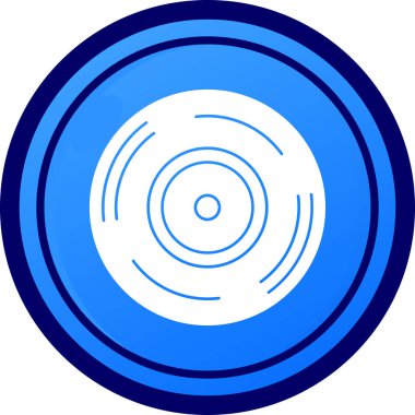 Vinil. Web simgesi basit illüstrasyon