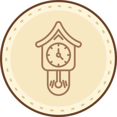 Saat web simgesi, basit vektör illüstrasyonu