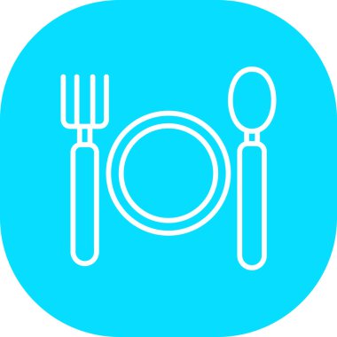 Çatal, bıçak, çatal ikon vektörü. İnce çizgi işareti. izole edilmiş resim çizimi