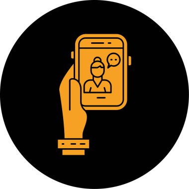 Moda biçimi izole edilmiş arka planda cep telefonu simgesi