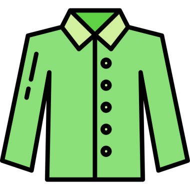 Ceket. Web simgesi basit illüstrasyon