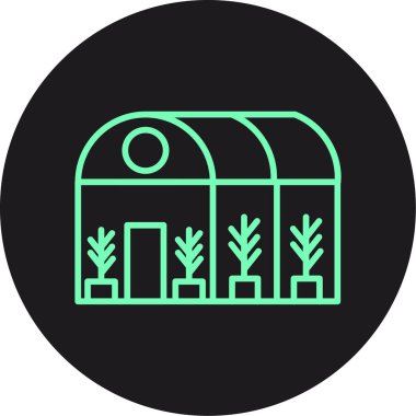 eşsiz sera vektör çizgisi simgesi