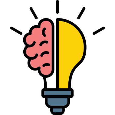 yaratıcı fikir yaratıcılığı simgesi - özet biçimi