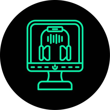 Gaz maskesinin modern bir simgesinin vektör çizimi