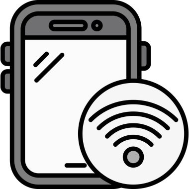 kablosuz telefon simgesi, vektör illüstrasyonu