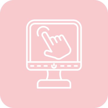 Klik. Web simgesi basit illüstrasyon