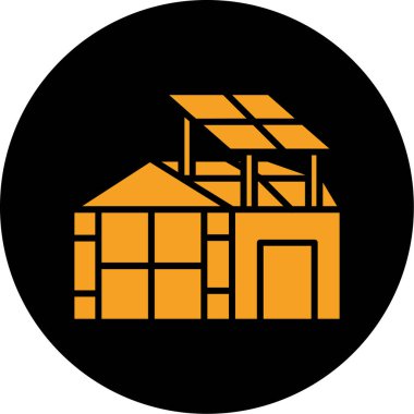 Beyaz arkaplanda izole edilmiş ev simgesi ve vektör illüstrasyonu