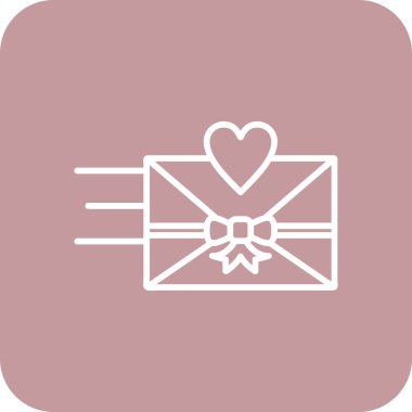 Kalp simgesi vektör tasarımı içeren zarf