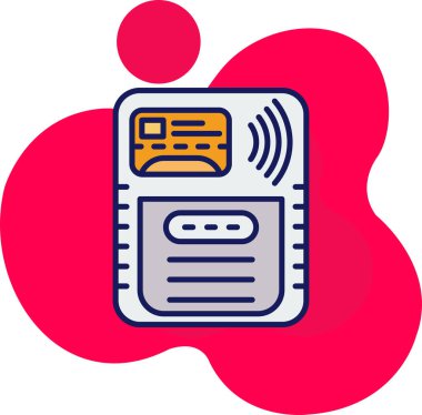 Kitaplı bir kitap simgesinin vektör illüstrasyonu