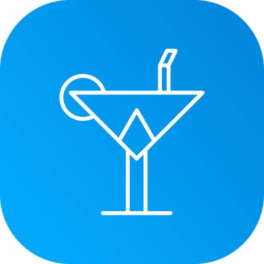 Kokteyl simgesinin vektör illüstrasyonu