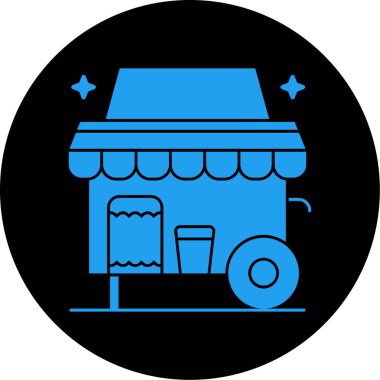 Bir kafenin vektör illüstrasyonu