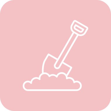 Bir kürek simgesinin vektör çizimi