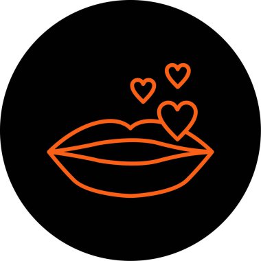 Kalp ikonu vektör illüstrasyonu