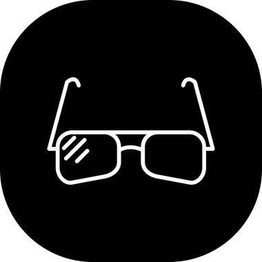 gözlük simgesi soyut bir grupta izole edildi