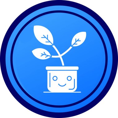 Bitki. Web simgesi basit illüstrasyon