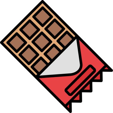 çikolata simge vektör çizim