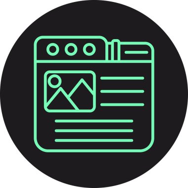 vektör lcd simgesi illüstrasyonu