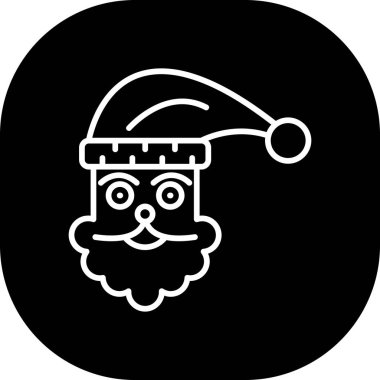 Noel Baba simgesi, vektör illüstrasyonu