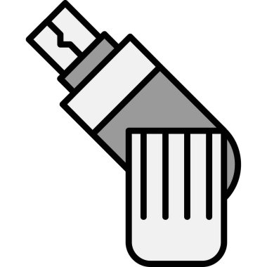 Test tüpü simgesi. Web için test tübü vektör simgesinin özet çizimi