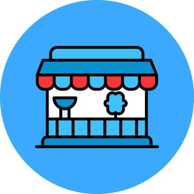 Dükkan. Web simgesi basit illüstrasyon