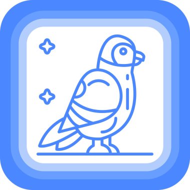 kuş simgesi vektör illüstrasyonu