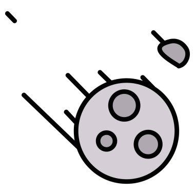 uzay ay simgesi. beyaz arkaplanda izole edilmiş web tasarımı için özet imzası vektör simgesi.