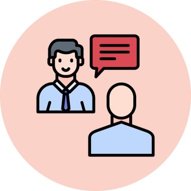 Konuşma balonu olan bir adamın vektör çizimi