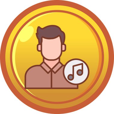 Bozuk para vektör illüstrasyon tasarımı ile müzik çalar