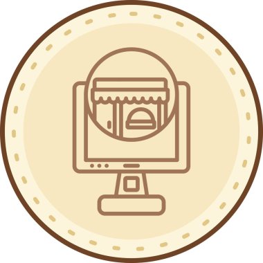 Modern dijital para ikonu, teknoloji konsepti