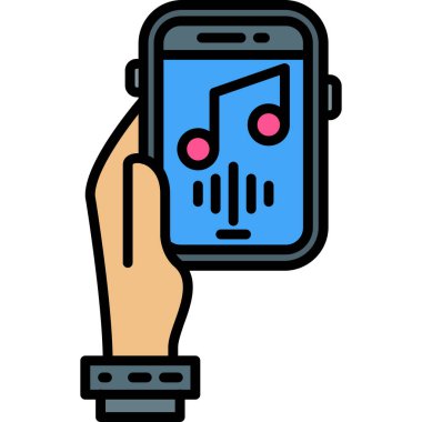 akıllı telefon çalgıcısı simgesi - taslak biçimi