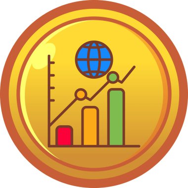 ticari büyüme grafiği vektör çizelgesi çizimi