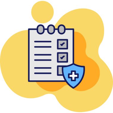 tıbbi sigorta simge vektör çizim