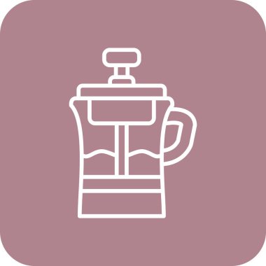 Çaydanlık. Web simgesi basit illüstrasyon