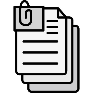 Belge. Web simgesi basit illüstrasyon