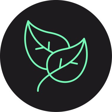 Yaprak simgesinin vektör illüstrasyonu