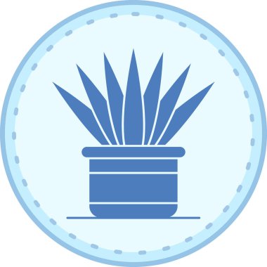 bitki saksısı simgesi, vektör illüstrasyonu