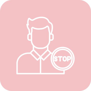 İnsan yüzünün basit vektör simgesi